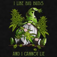 Gnome I Like Big Buds And I Cannot Lie Weed 420 Stoner Idea Ladies PosiCharge Tri-Blend Wicking Tank