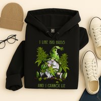 Gnome I Like Big Buds And I Cannot Lie Weed 420 Stoner Idea Hoodie