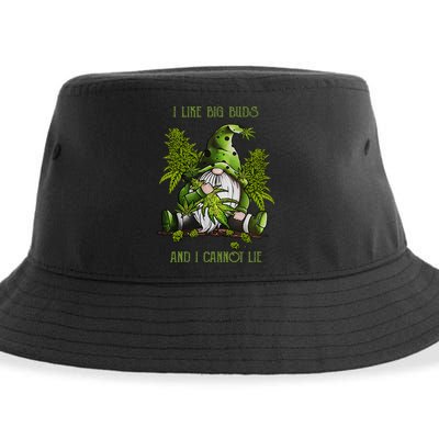 Gnome I Like Big Buds And I Cannot Lie Weed 420 Stoner Idea Sustainable Bucket Hat
