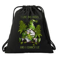 Gnome I Like Big Buds And I Cannot Lie Weed 420 Stoner Idea Drawstring Bag