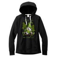 Gnome I Like Big Buds And I Cannot Lie Weed 420 Stoner Idea Women's Fleece Hoodie