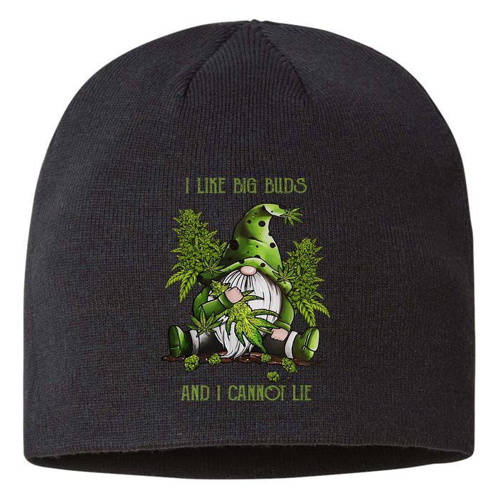 Gnome I Like Big Buds And I Cannot Lie Weed 420 Stoner Idea Sustainable Beanie