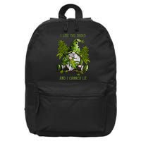 Gnome I Like Big Buds And I Cannot Lie Weed 420 Stoner Idea 16 in Basic Backpack