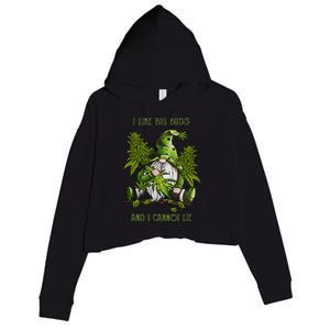 Gnome I Like Big Buds And I Cannot Lie Weed 420 Stoner Idea Crop Fleece Hoodie