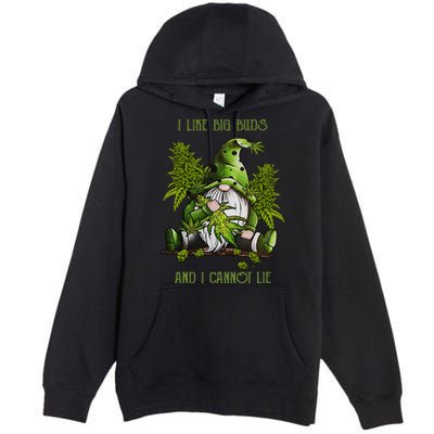 Gnome I Like Big Buds And I Cannot Lie Weed 420 Stoner Idea Premium Pullover Hoodie