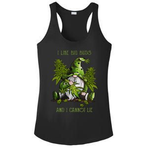 Gnome I Like Big Buds And I Cannot Lie Weed 420 Stoner Idea Ladies PosiCharge Competitor Racerback Tank