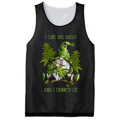 Gnome I Like Big Buds And I Cannot Lie Weed 420 Stoner Idea Mesh Reversible Basketball Jersey Tank