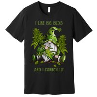 Gnome I Like Big Buds And I Cannot Lie Weed 420 Stoner Idea Premium T-Shirt