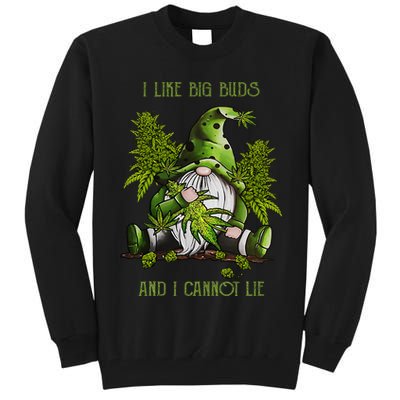 Gnome I Like Big Buds And I Cannot Lie Weed 420 Stoner Idea Tall Sweatshirt