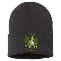 Gnome I Like Big Buds And I Cannot Lie Weed 420 Stoner Idea Sustainable Knit Beanie