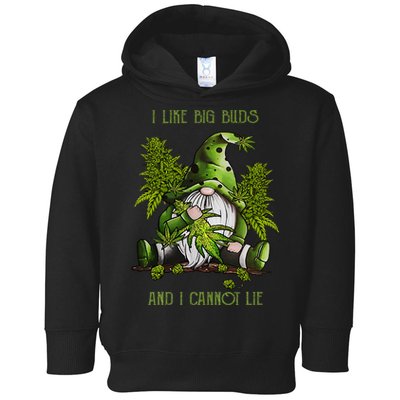 Gnome I Like Big Buds And I Cannot Lie Weed 420 Stoner Idea Toddler Hoodie