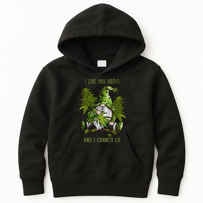 Gnome I Like Big Buds And I Cannot Lie Weed 420 Stoner Idea Kids Hoodie