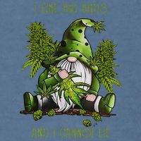 Gnome I Like Big Buds And I Cannot Lie Weed 420 Stoner Idea Garment-Dyed Sweatshirt