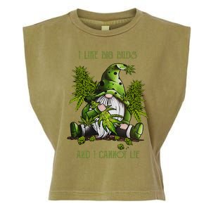 Gnome I Like Big Buds And I Cannot Lie Weed 420 Stoner Idea Garment-Dyed Women's Muscle Tee