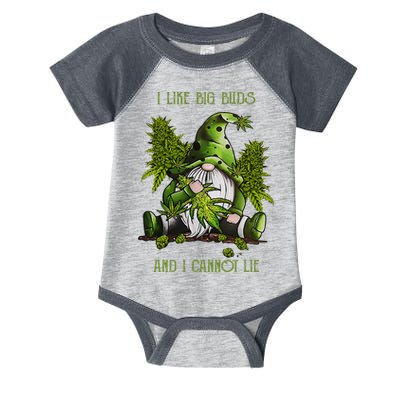 Gnome I Like Big Buds And I Cannot Lie Weed 420 Stoner Idea Infant Baby Jersey Bodysuit