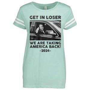 Get In Loser We Are Talking America Back Trump 2024 Enza Ladies Jersey Football T-Shirt