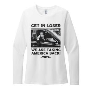 Get In Loser We Are Talking America Back Trump 2024 Womens CVC Long Sleeve Shirt