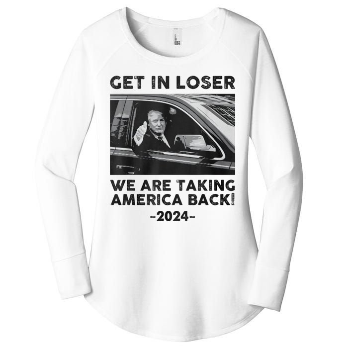 Get In Loser We Are Talking America Back Trump 2024 Women's Perfect Tri Tunic Long Sleeve Shirt