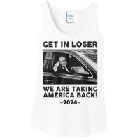 Get In Loser We Are Talking America Back Trump 2024 Ladies Essential Tank