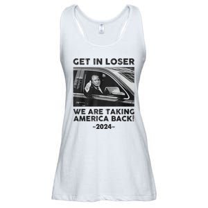 Get In Loser We Are Talking America Back Trump 2024 Ladies Essential Flowy Tank