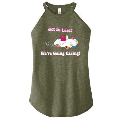 Get In Loser, We're Going Caring Funny Bear Women's Perfect Tri Rocker Tank