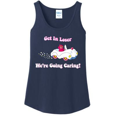 Get In Loser, We're Going Caring Funny Bear Ladies Essential Tank