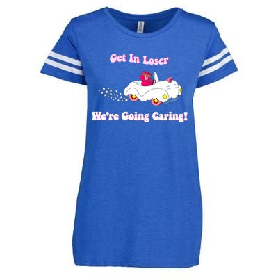 Get In Loser, We're Going Caring Funny Bear Enza Ladies Jersey Football T-Shirt