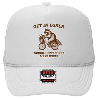 Get In Loser Funny Raccoon And Possum Adventure Trucker Hat