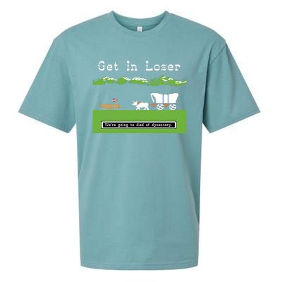 Get In Loser Were Going To Die Of Dysentery Sueded Cloud Jersey T-Shirt