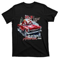 Get In Loser We Are Taking America Back Trump Santa Xmas T-Shirt