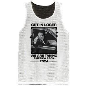 Get In Loser We Are Talking America Back Trump 2024 Mesh Reversible Basketball Jersey Tank