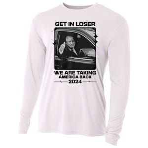 Get In Loser We Are Talking America Back Trump 2024 Cooling Performance Long Sleeve Crew