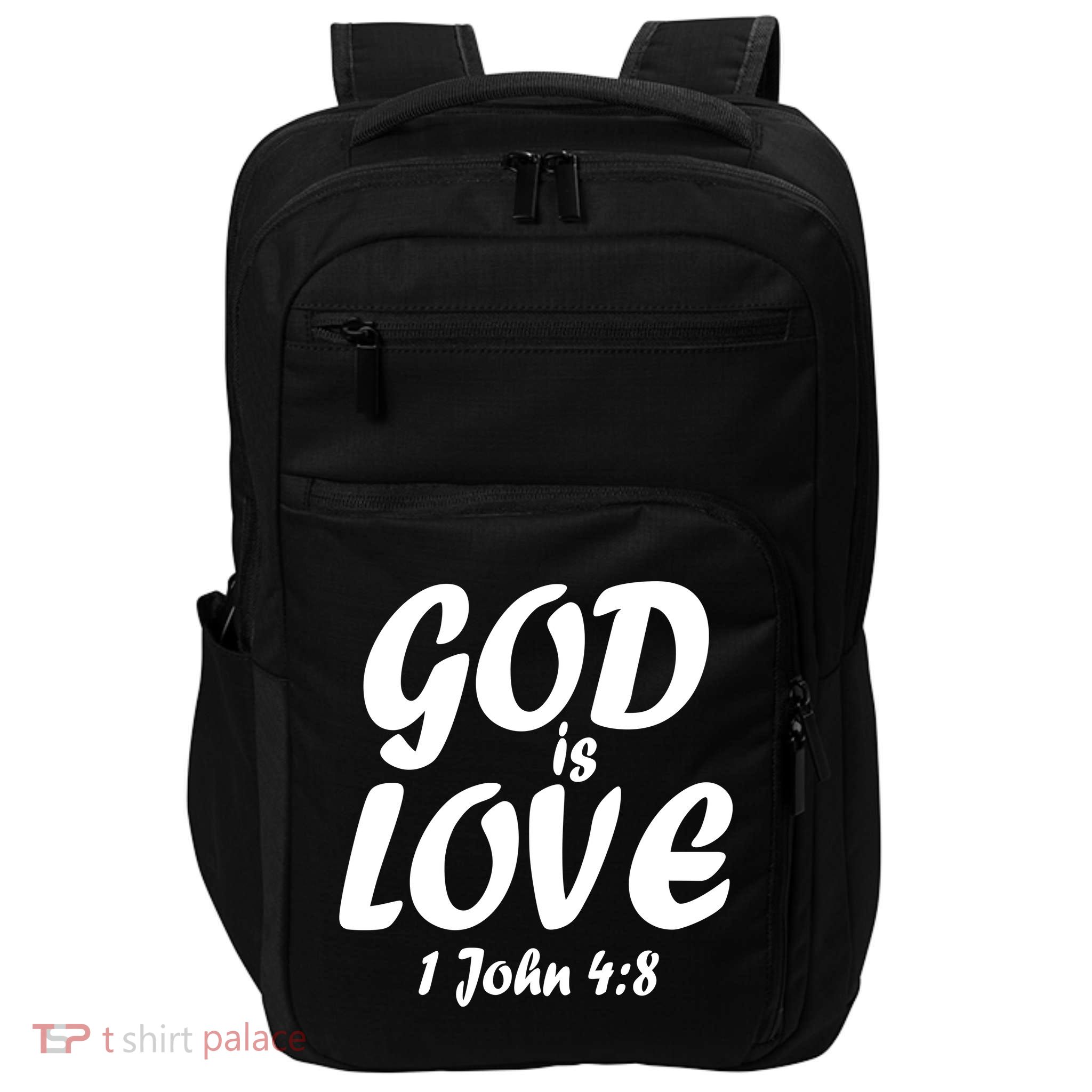 God Is Love 1 John 4:8 Impact Tech Backpack