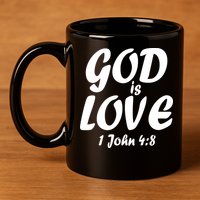 God Is Love 1 John 4:8 11oz C Handle Ceramic Mug