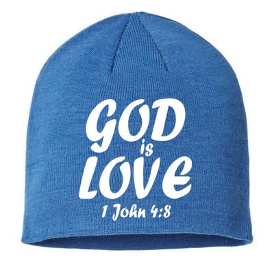 God Is Love 1 John 4:8 Sustainable Beanie