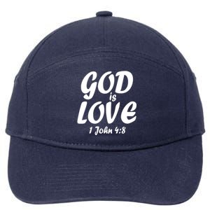 God Is Love 1 John 4:8 7-Panel Snapback Hat