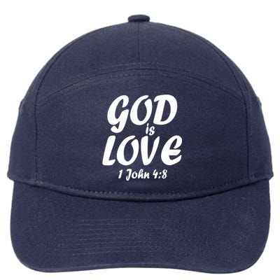 God Is Love 1 John 4:8 7-Panel Snapback Hat