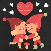 Gnomes In Love Holding Onto A Heart Balloon Happy Valentines Day 11oz C Handle Ceramic Mug