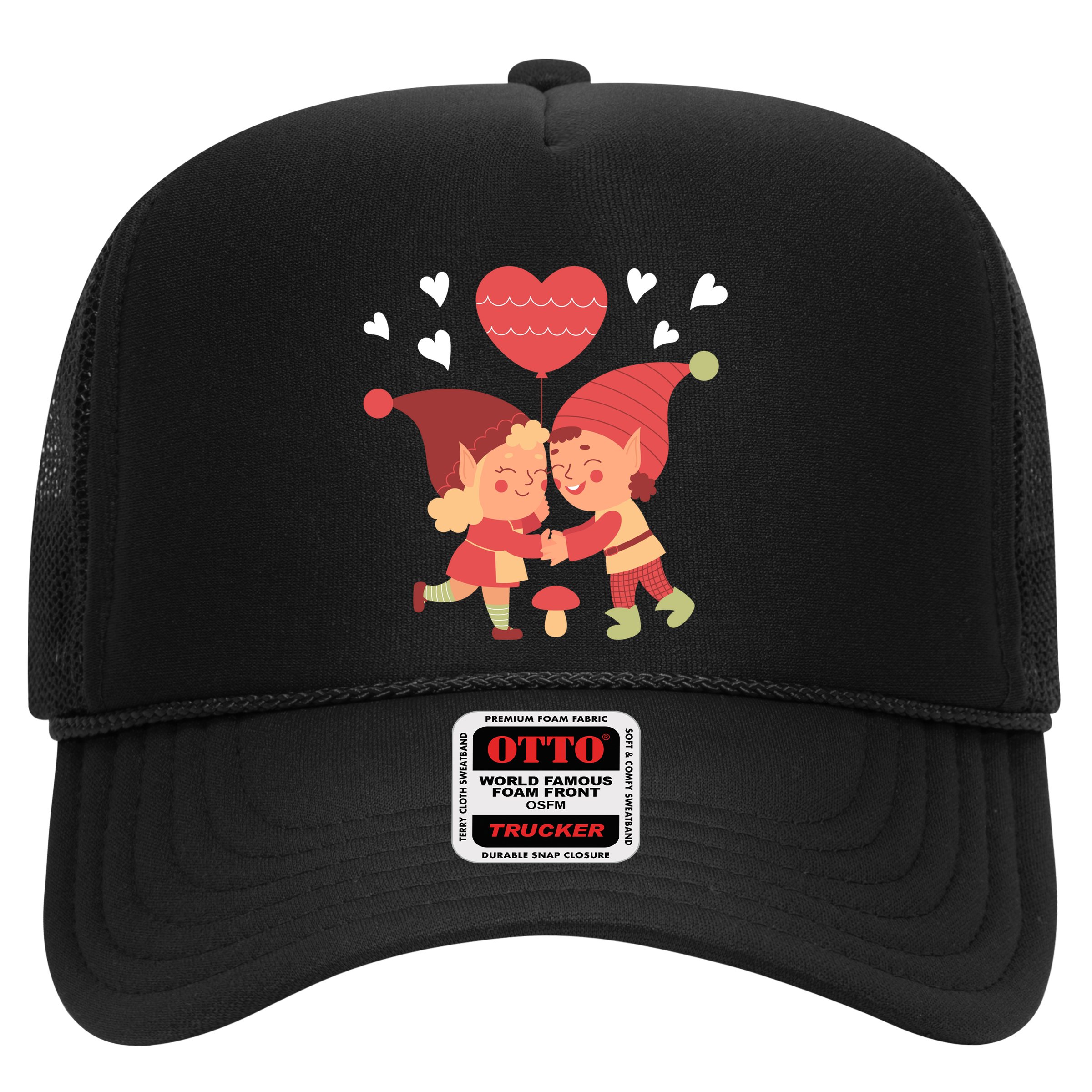 Gnomes In Love Holding Onto A Heart Balloon Happy Valentines Day Hat