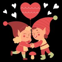 Gnomes In Love Holding Onto A Heart Balloon Happy Valentines Day Wool Snapback Cap