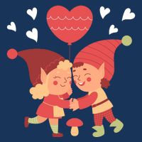 Gnomes In Love Holding Onto A Heart Balloon Happy Valentines Day Sustainable Bucket Hat