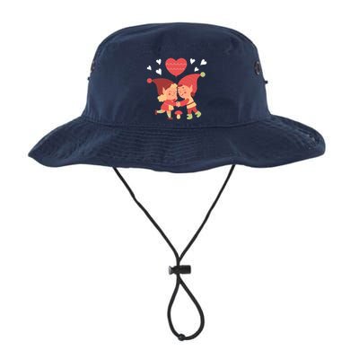 Gnomes In Love Holding Onto A Heart Balloon Happy Valentines Day Bucket Hat