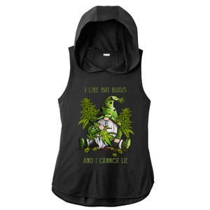 Gnome I Like Big Buds And I Cannot Lie Weed 420 Stoner Idea Ladies PosiCharge Tri-Blend Wicking Draft Hoodie Tank