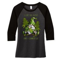 Gnome I Like Big Buds And I Cannot Lie Weed 420 Stoner Idea Women's Tri-Blend 3/4-Sleeve Raglan Shirt