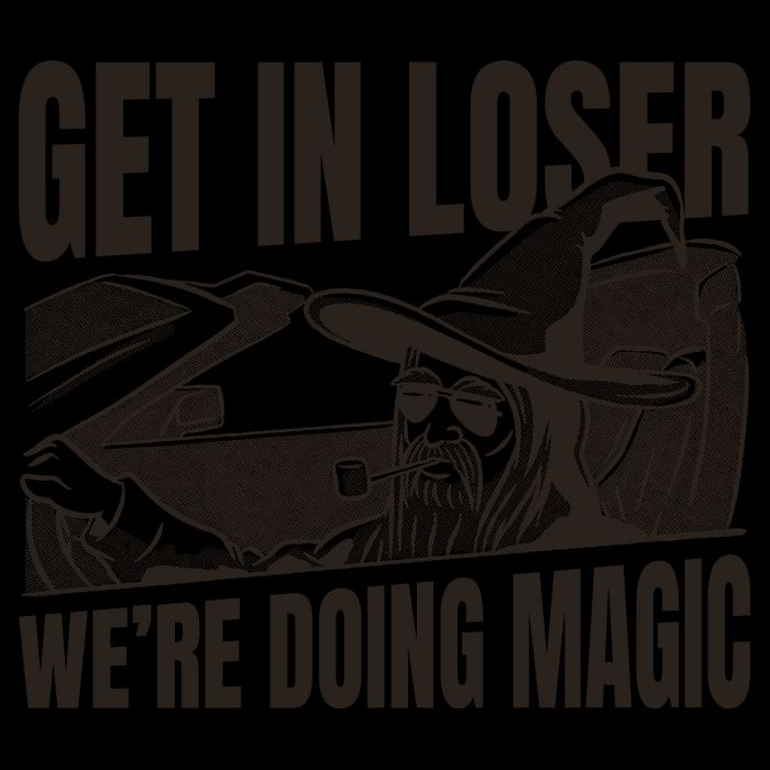 Get In Loser We're Doing Magic Wizard Parody Retro 16oz Travel Tumbler