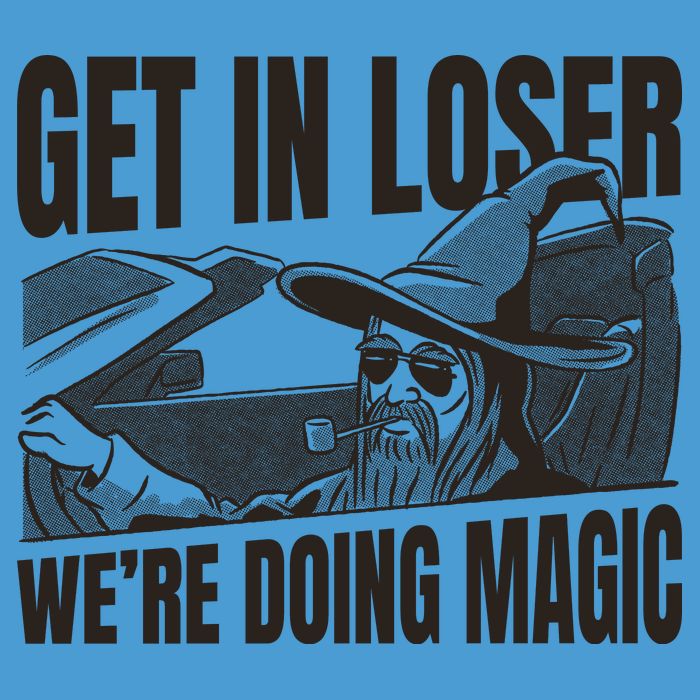 Get In Loser We're Doing Magic Wizard Parody Retro Tie Dye Hoodie