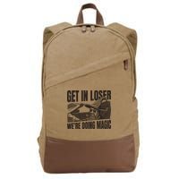 Get In Loser We're Doing Magic Wizard Parody Retro Cotton Canvas Backpack