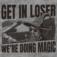 Get In Loser We're Doing Magic Wizard Parody Retro Tall Hoodie