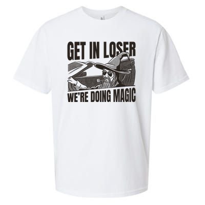 Get In Loser We're Doing Magic Wizard Parody Retro Sueded Cloud Jersey T-Shirt