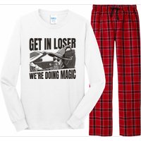 Get In Loser We're Doing Magic Wizard Parody Retro Long Sleeve Pajama Set